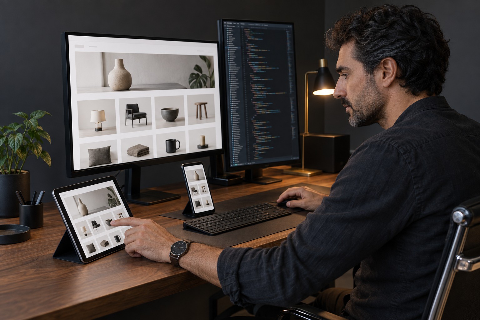 Έλεγχος e-shop σε desktop tablet και κινητό μαζί με τεχνική διάγνωση