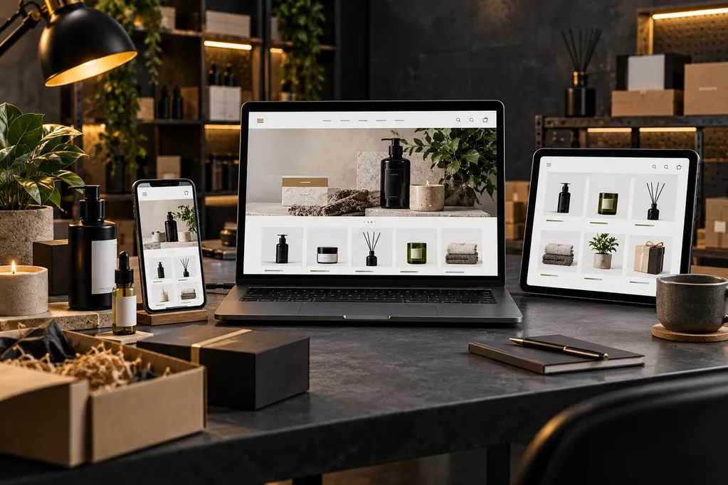 Νέο επαγγελματικό e-shop προϊόντων σε laptop, tablet και κινητό