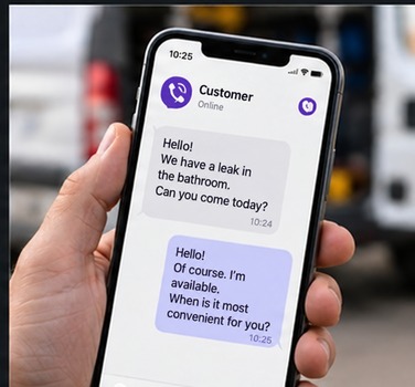 Viber conversation on a smartphone